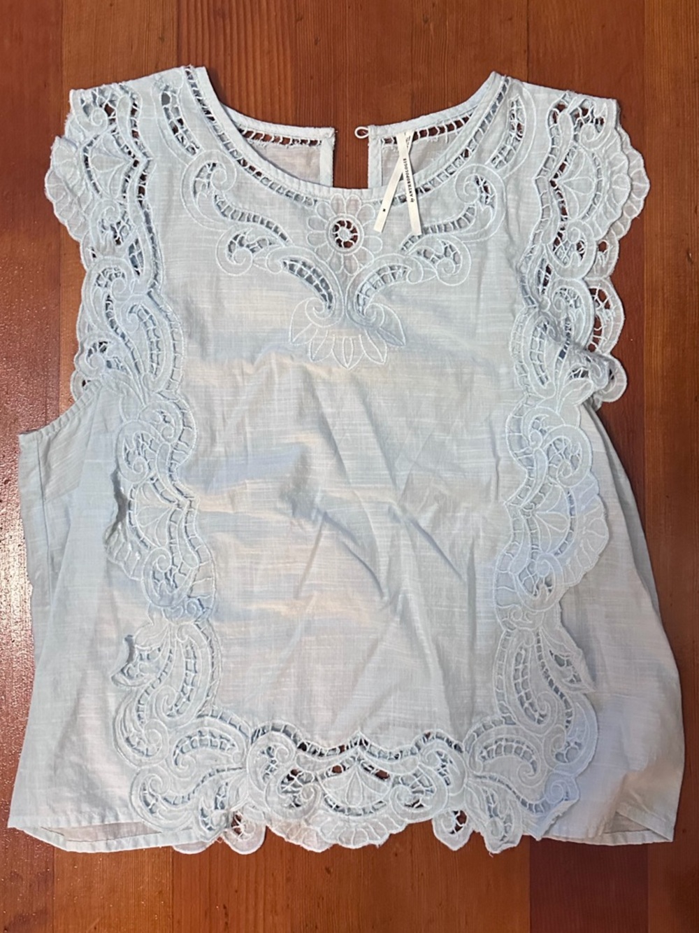 Anthropologie “Lainie” Lace Cutwork Sleeveless Blouse